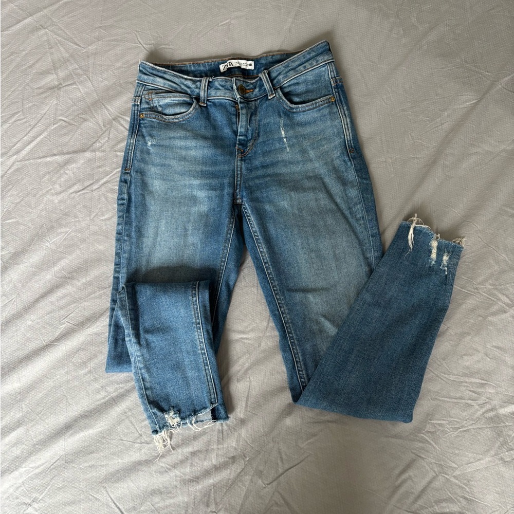 Classic Blue Distressed Jeans